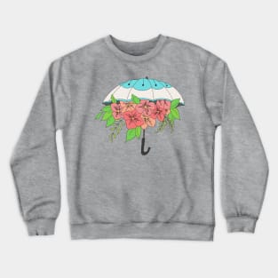 Umbrella of Flowers Crewneck Sweatshirt